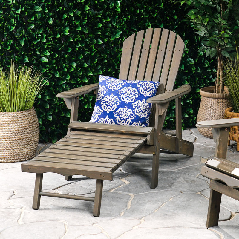 Chaise pliante inclinable Malibu résistante aux intempéries, Gris