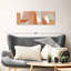 «Boho Neutral Abstract Triptych», reproduction sur toile-93060297