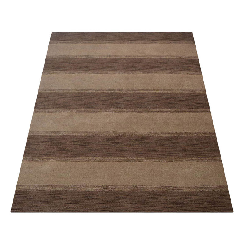 Tapis écologiques en laine nouée à la main de style industriel Manns, Rectangle de 5 pi x 8 pi