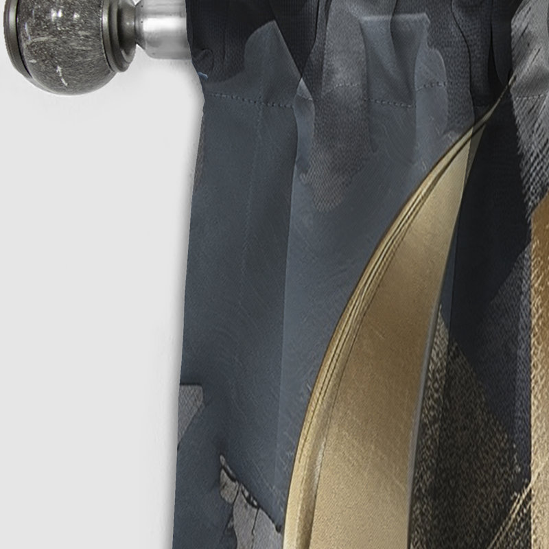Abstract Shapes And Lines I - Abstract Marble Curtain - Blackout Marble Curtain - 1 Panels, 52" W x 120" L