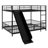 Metal Bunk Bed With Slide And Guardrails-3625820-3625821