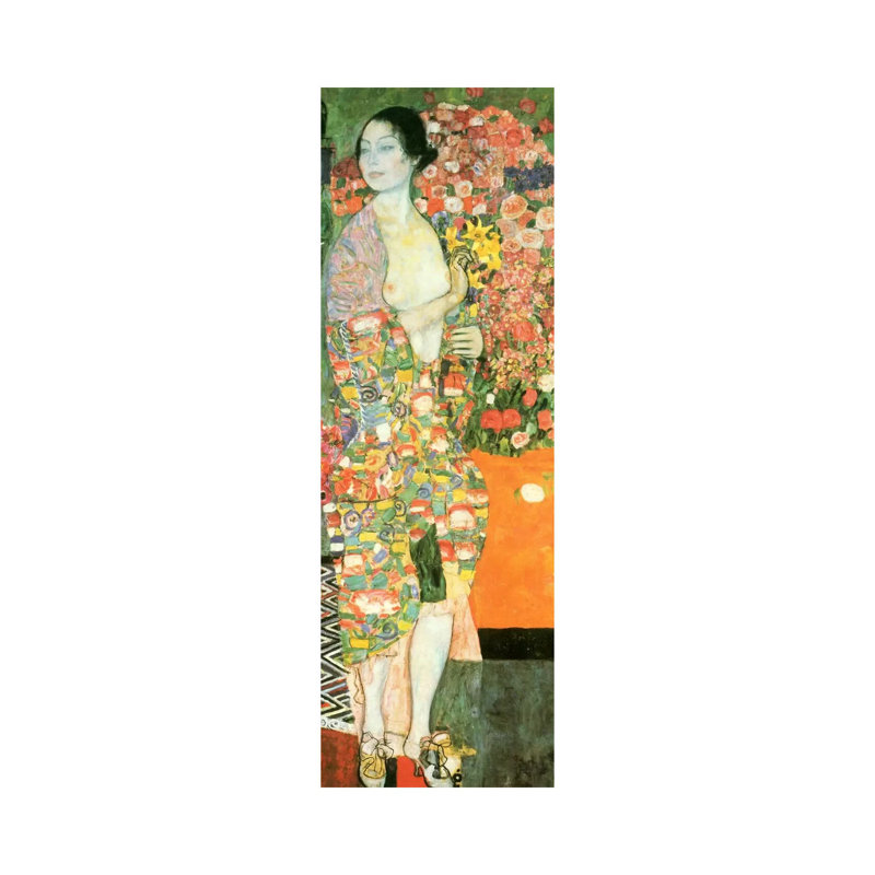 The Dancer by Gustav Klimt - Wrapped Canvas Panoramic Print, 30.48 cm H x 91.44 cm W x 1.91 cm D