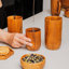 Tasse à thé classique en bois de teck - grand (ensemble de 2)-71082277-71082278