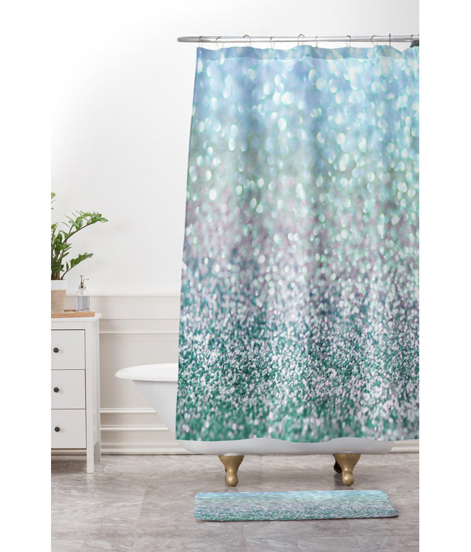 Tapis pour salle de bain snowfall, Brume bleu