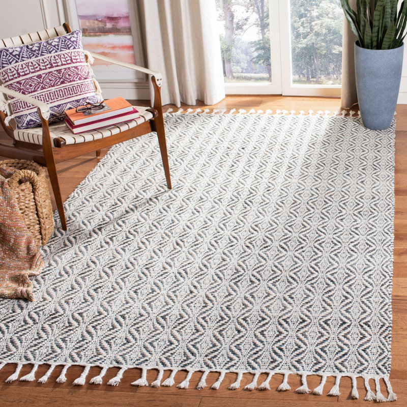 Tapis géométrique tissé à la main Renn Natura, Rectangle 6 pi x 9 pi