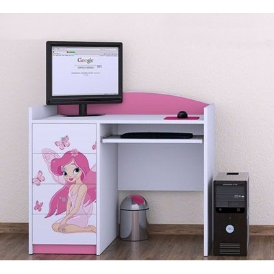 Huguetta Princess with Butterflies 100cm W Computer Desk