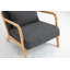 Chaise d'appoint Mid-Century moderne, fauteuil rembourré avec structure en bois, fauteuil de lecture confortable pour le salon, la chambre à coucher-363646831