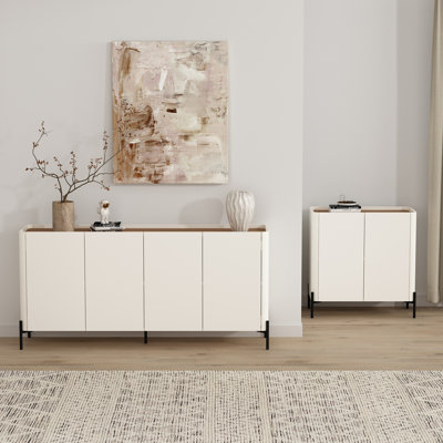 Abbey Accent Cabinet and Sideboard Set by Manhattan Comfort