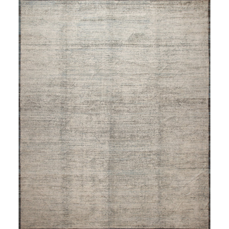 Grand tapis moderne en laine à motif abstrait de la collection Nazmiyal
