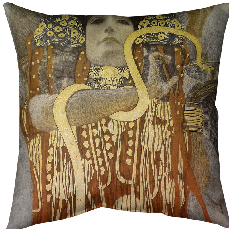 Coussin hygeia, 18 po x 18 po, Orange, Faux lin