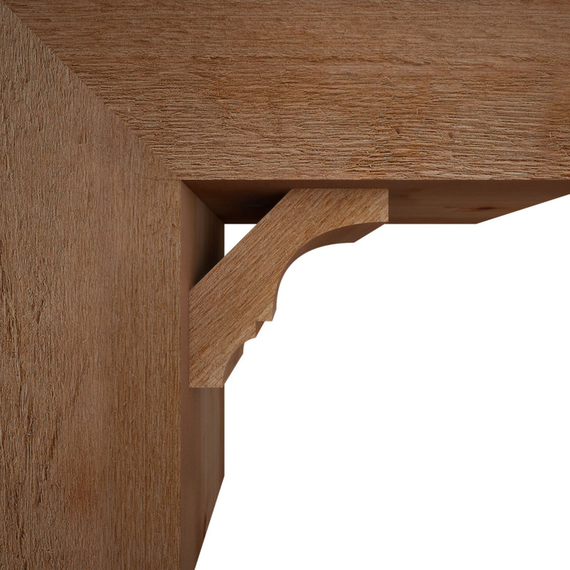 Support de bloc Balboa avec entretoise décalée, 18 po x 18 po, Cèdre rouge occidental de l 8 po (scié brut)
