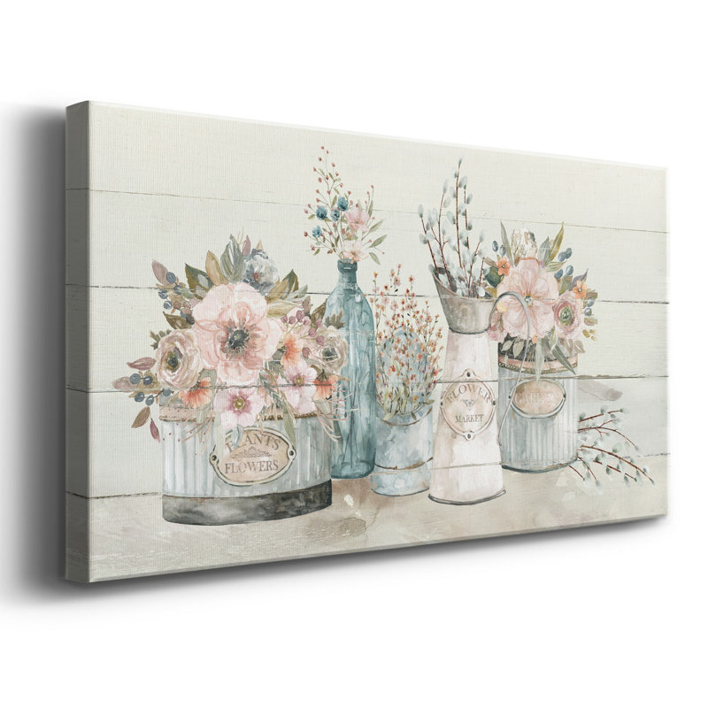 " Flower Market ", 16" H x 8" W x 1" D