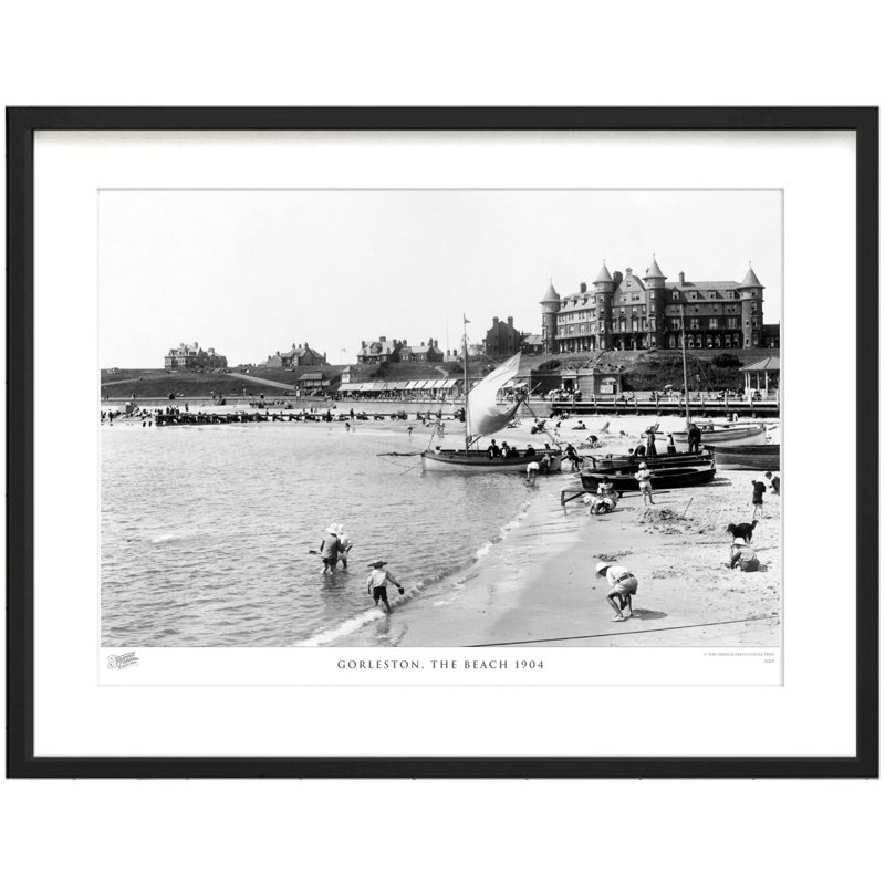 Gorleston, The Beach 1904 by Francis Frith - Single Picture Frame Print, 40cm H x 50cm W x 2.3cm D