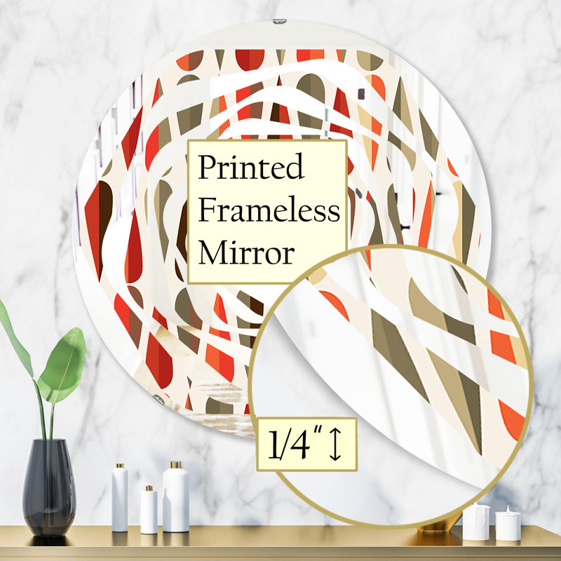 Miroir mural Whirl Abstract Drops IV, H 31,5 po x l po