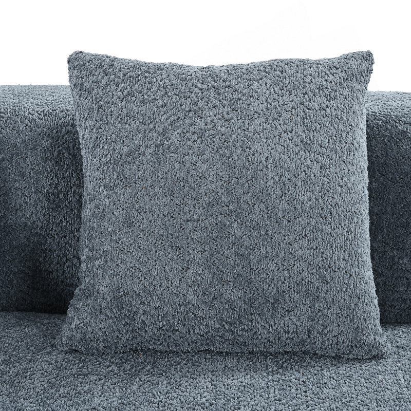Canapé modulaire Boneless, Chenille bleu foncé