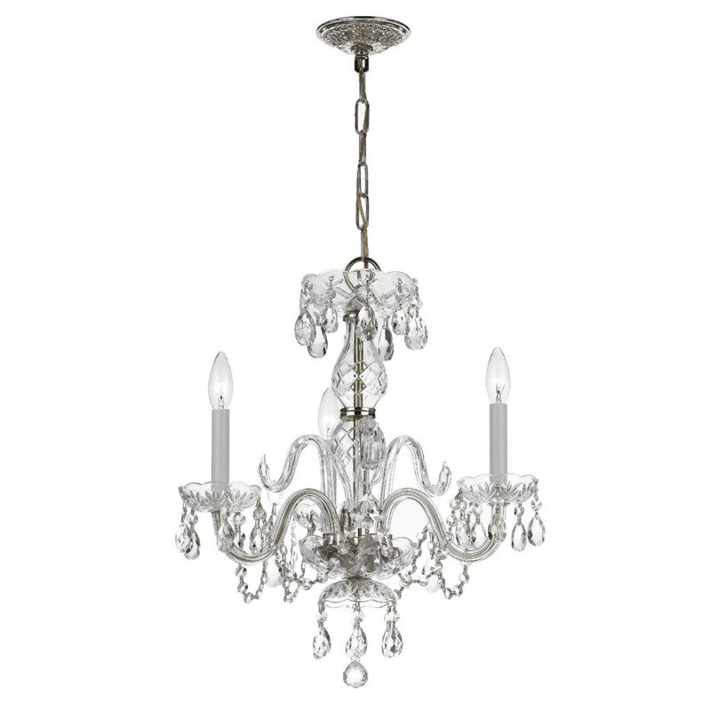 Wehr 3 - Light Candle Style Classic / Traditional Chandelier, Swarovski Strass/Chrome