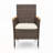 4-Piece All-Weather Brown Rattan Patio Dining Chair Set with High-Comfort Cushions for Durable Outdoor Use-1462216165