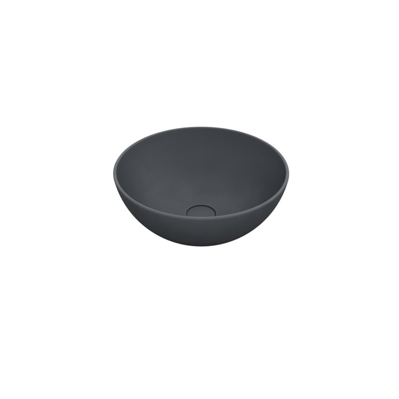 Saniterra 420mm L x 420mm W Ceramic Oval Sink, Magnesium