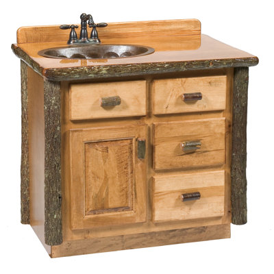 Cleary 36'' Single Bathroom Vanity with Solid + Manufactured Wood Top