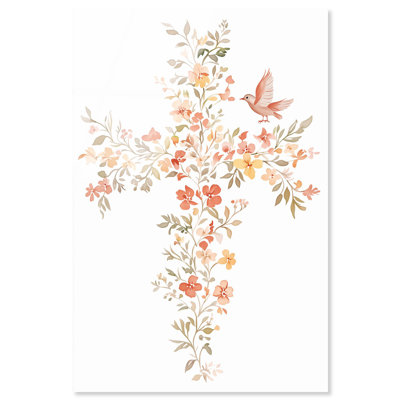 Living Cross I Acrylic Print Jesus Wall Art by Art Remedy, Ready to Hang, 16 x 24