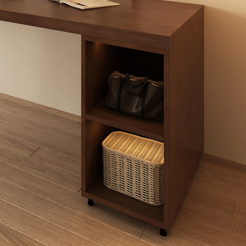 Bureau de direction rectangulaire en bois massif brun noisette, H 29,53 po x l 70,87 po x P 23,62 po