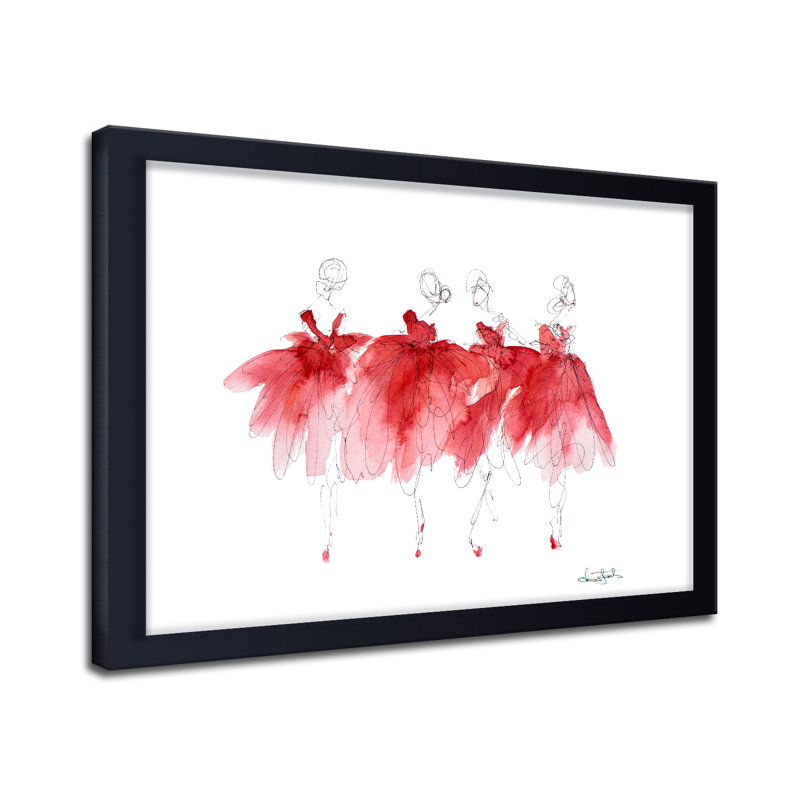 'Ballerinas In Waiting' Framed Print Wall Art, 12" H x 16" W x 1" D