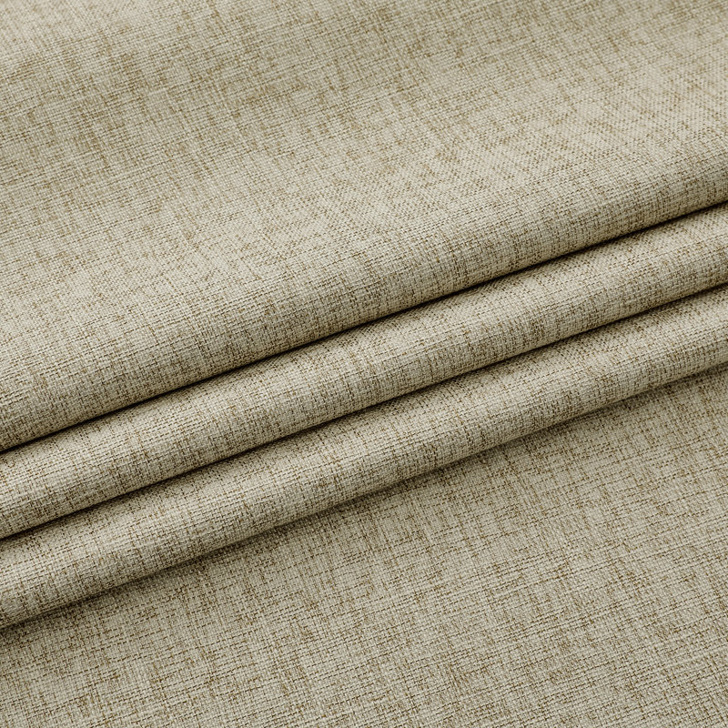 Leming Linen Like Polyester Blackout Room Darkening Grommet Curtain Pair, 52" W x 72" L, Linen