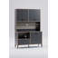 Armoire de studio d'angle 7 portes avec tablette de service ouverte, anthracite-1853284110