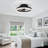  Crystal Flush Mount Ceiling Fan With Light And Remote, Black Ceiling Fan For Bedroom, Living Room-1442094222