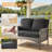 5 Piece Sofa Seating Group with fire pit and Cushions-1400947291
