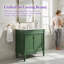 Meuble-lavabo de 30 pouces avec lavabo en céramique et portes à fermeture douce-1410983991