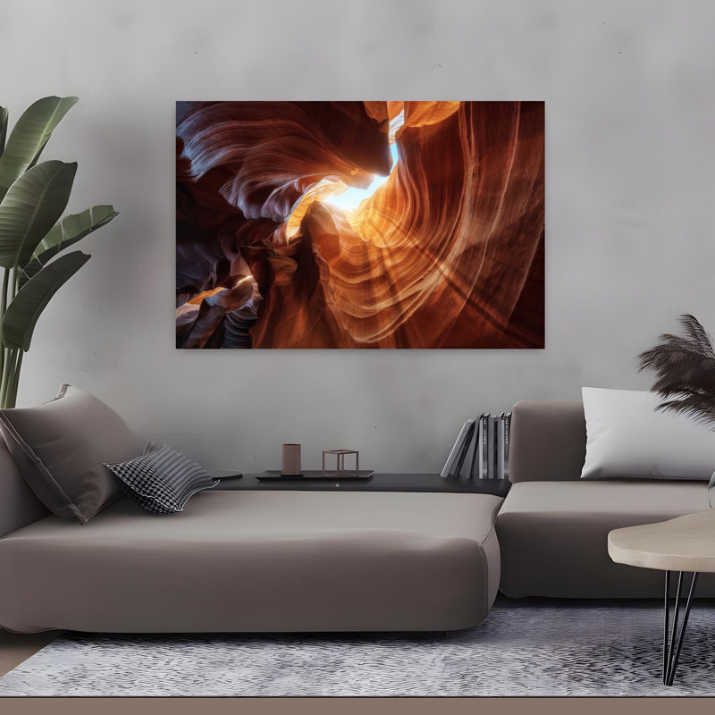 Pablo - Antelope Hole, art mural abstrait contemporain, 32" H x 48" W