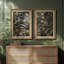 Motif botanique décoratif dans des tons de terre - ensemble de 2 reproductions d'art encadrées de qualité supérieure sur papier 26 po x 36 po-1291164519-1291164512