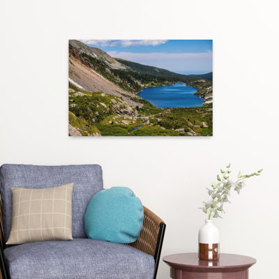 Contemporary Art Peaceful Serene Abstract Forest Landscape Wall Art 1 Piece Wrapped Canvas Wall Art