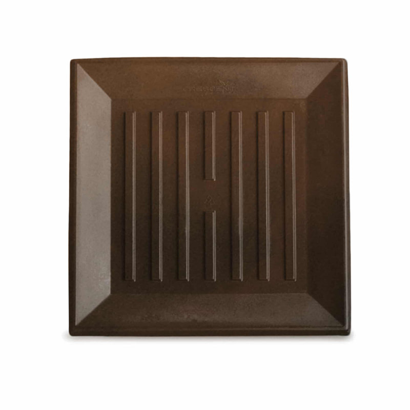Soucoupe de jardinière carrée universelle, H 1,25 po x l 14,5 po x P 14,5 po, Pierre grise vieillie