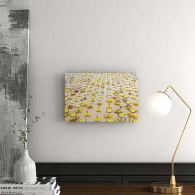 Yellow Umbrellas - Wrapped Canvas Print