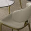Table de salle à manger rectangulaire pour 6 personnes de 71 x 35,4 pouces, blanc et doré, avec table et base en E, base en pierre frittée, surface délicate de 71 po, éraflure et support stable