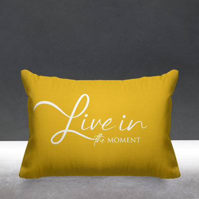 Aspire Live in the Moment Outdoor Rectangular Pillow Cover & Insert