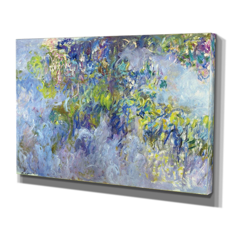 «Wisteria» par Claude Monet, reproduction, H 18 po x l 27 po, Toile tendue, Sans cadre