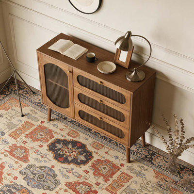 Accent Cabinet with 3 Drawers and Door