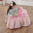 Folding Doll Cradle with Rosebud Fabric