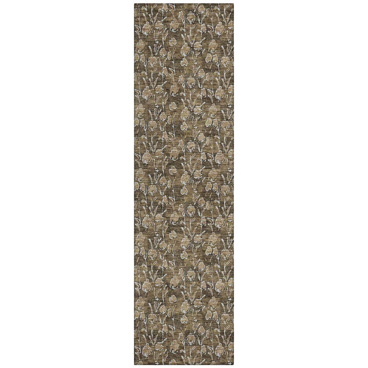 Emie Washable Floral Indoor / Outdoor Rug