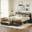 Bed Frame With Storage Headboard, Charcoal-462998366-462998337