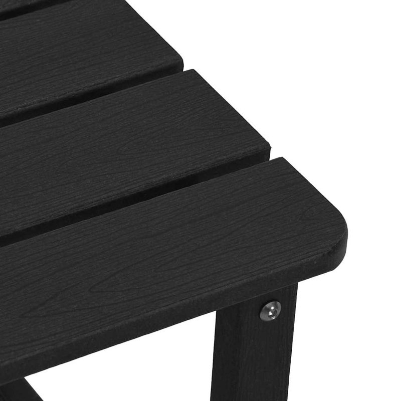 Square Outdoor Side Table, Black