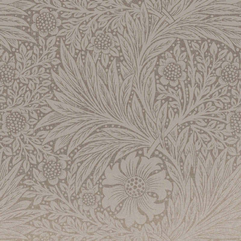 William Morris At Home SS24 Floral Metallic Wallpaper Double Roll, Neutral
