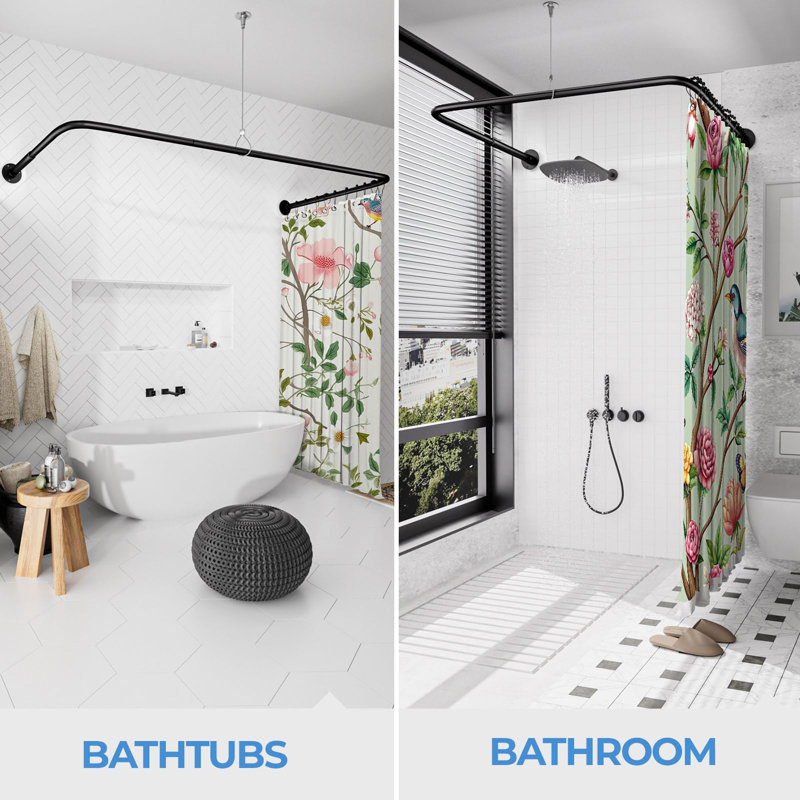 198cm L-Shaped Shower Curtain Pole