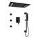 Camino 20"X14" Flush-Mount Rainfall Complete Shower System with LED Light, Silde Bar and 3 Body Jets