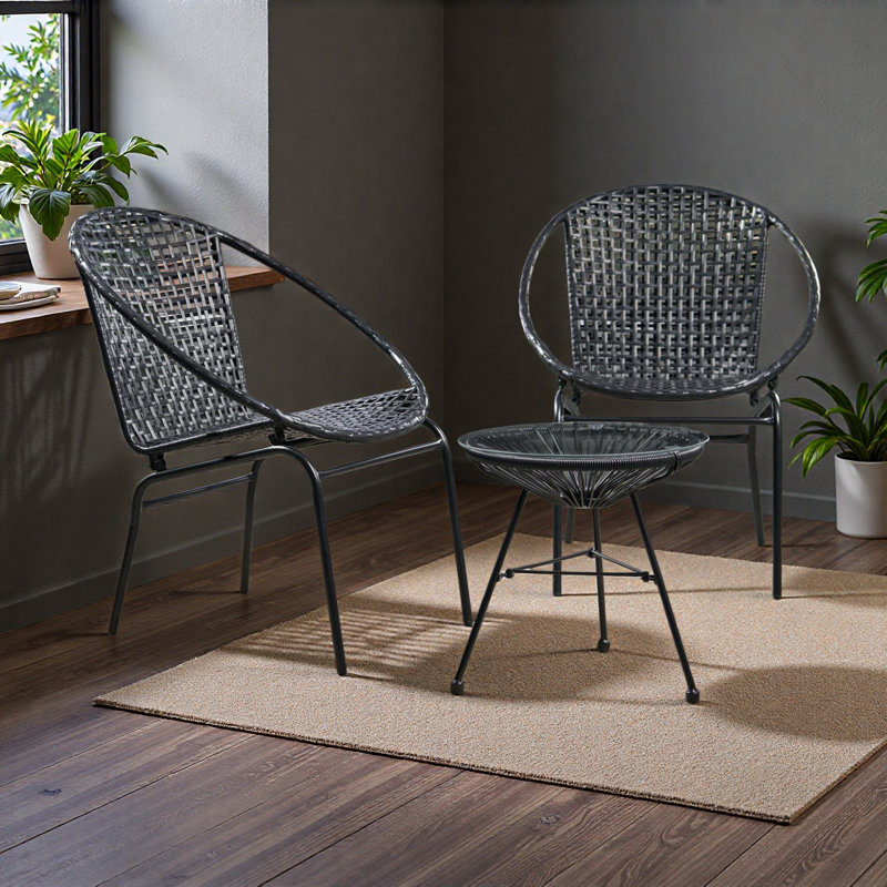 Polyethylene Wicker 2-Person Seating Group