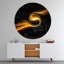Fractal 3D Dancing Yellow Design - horloge murale moderne-57905921
