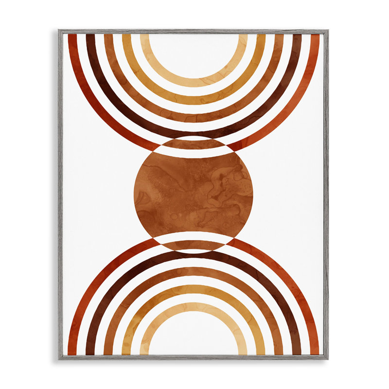Boho Earthy Arches, impression sur bois encadrée, H 20 po x l 16 po x P 1,5 po, Estampe numérique Farmhouse